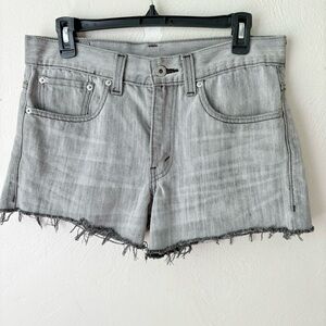 🎁5/$25 Levis Black/Gray Cut Off Jean Shorts